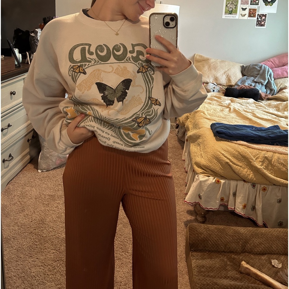 Striped fall pants